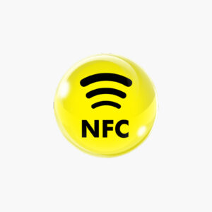 Eticheta autoadeziva rotunda 29 mm, logo NFC, din rasina