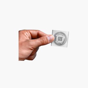 Etichetă NFC transparentă, rotundă 38 mm