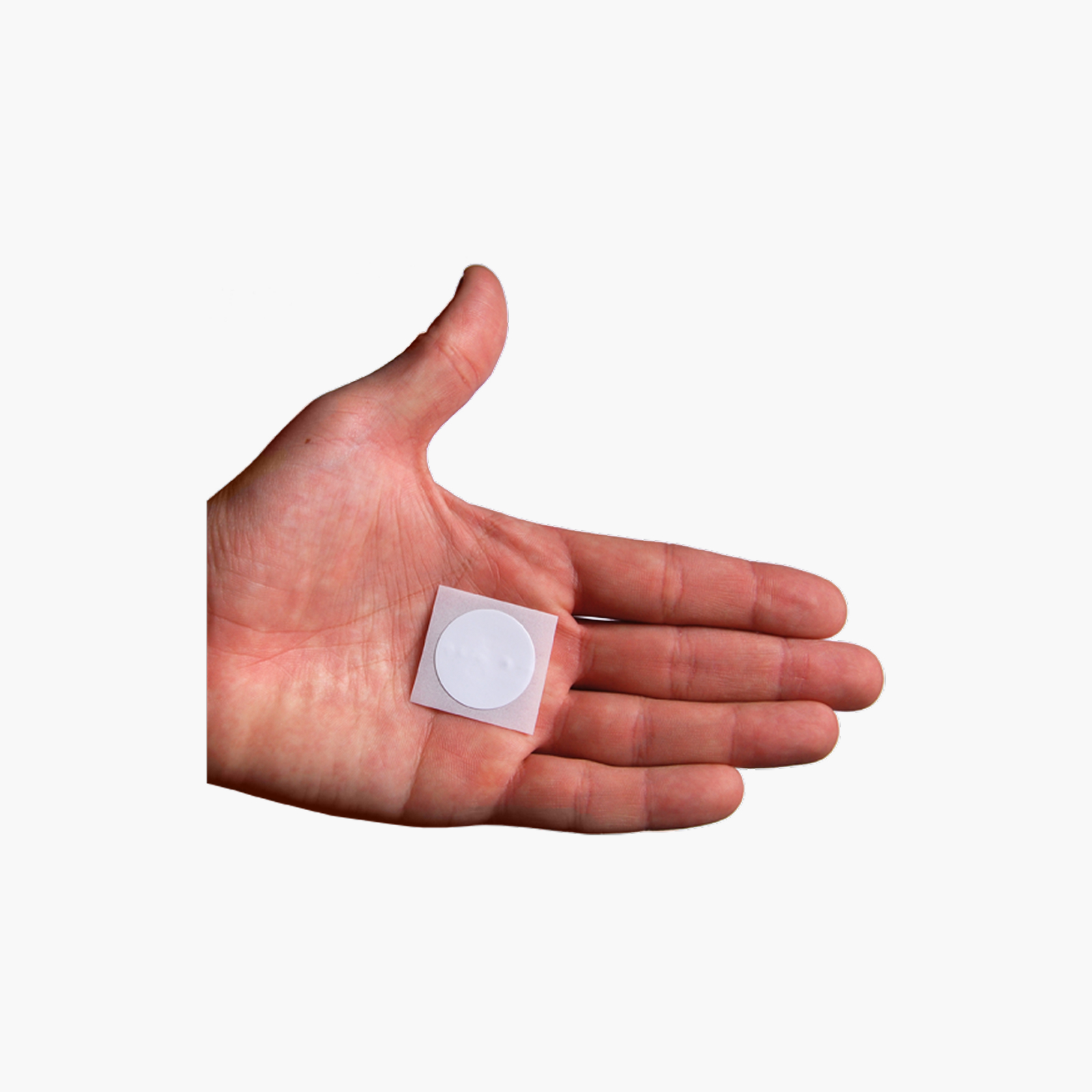 Etichetă NFC albă, rotundă 29 mm