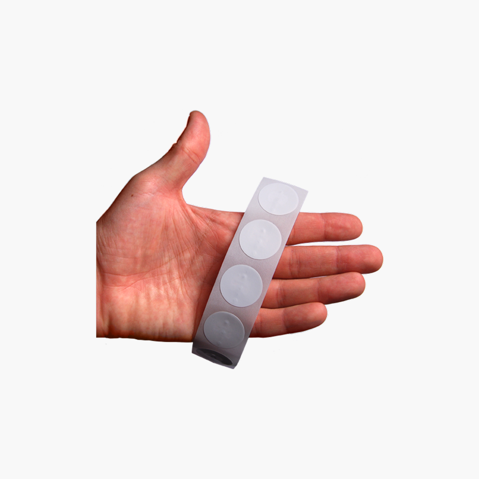 Etichetă NFC albă, rotundă 29 mm