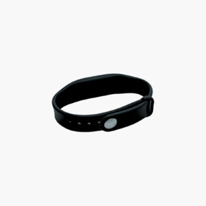 Brățară NFC ajustabilă din silicon, neagră, cu cataramă